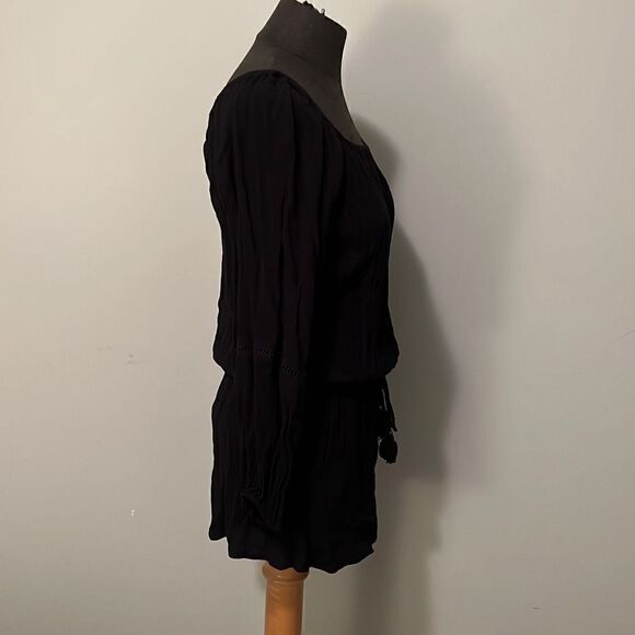 Mossimo Women's Black Off-the-Shoulder Romper - Picture 6 of 8